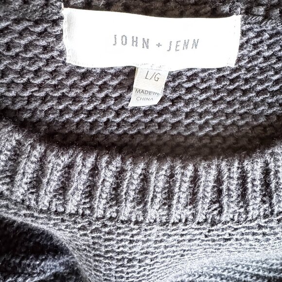 Jon + Jenn by Line Erik Sweater Dark Navy & White Knit Sweater - Picture 4 of 9